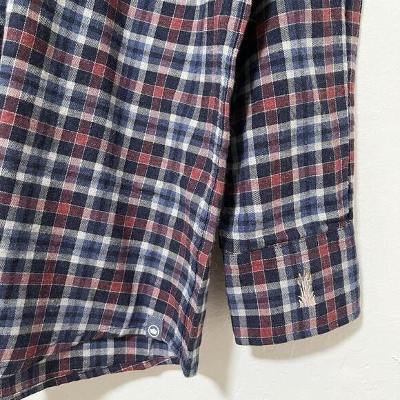 Peter Millar Gander Printed Button Up Plaid Shirt Size L Navy Classic Preppy NEW - Picture 10 of 10